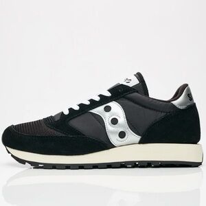 NWT Saucony Jazz Vintage Classic Sneakers Black White Silver Original Runners